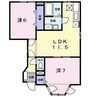ファミール彦崎 2LDKの間取り
