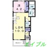 フローレスタタウンＡ 1LDKの間取り