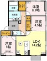フェリシタス 3LDKの間取り