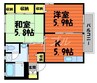サリーレ太陽Ⅱ　Ｂ棟 2Kの間取り