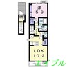 ル　レーヴＡ 1LDKの間取り