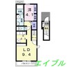 プレヴェール笹沖Ｂ 1LDKの間取り