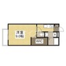 STATES MINAMI　Ⅱ番館 1Kの間取り