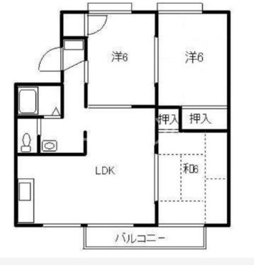 間取図 サンパレス小山Ｂ棟