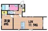 オリーブ 1LDKの間取り