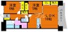 クレール西市 2LDKの間取り