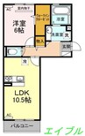 アコール　ジェンテ　A棟 1LDKの間取り