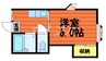 ロマーナ中庄 1Kの間取り