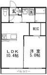 レジデンスＭ 1LDKの間取り