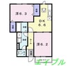 エクセレンス 2DKの間取り