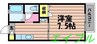 ディア　エスタ　Ｃ棟 1Kの間取り