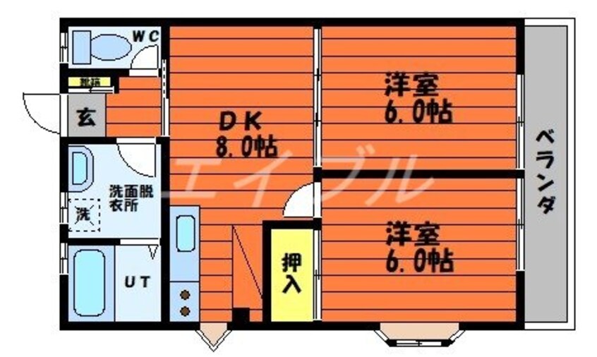 間取図 グリンハイツ　Ｂ棟