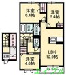 クレインアート　Ｂ棟 3LDKの間取り
