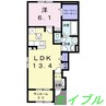 アイナ 1LDKの間取り