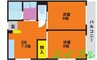 オレンジマンション 2DKの間取り