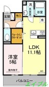 ベイ　ブランシェ中島 1LDKの間取り