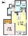 ウエスト　アージュ 1LDKの間取り