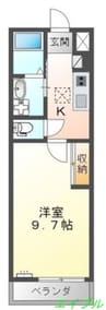 アリビオⅢ 1Kの間取り