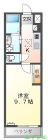 アリビオⅢ 1Kの間取り