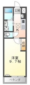 アリビオⅢ 1Kの間取り