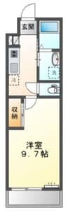 ラディッシュ 1Kの間取り