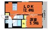 パルティール・ペルレ 1LDKの間取り
