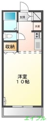 フルハウス 1Kの間取り