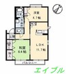 アネシス　B棟 2LDKの間取り