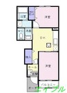 ブラン　プレジール　Ａ 2DKの間取り