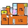 リバーサイド東畦　A棟 2LDKの間取り