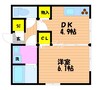 プレスト 1DKの間取り