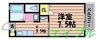 ティンカーベル 1Kの間取り