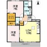 セジュール田中 2LDKの間取り