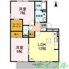 セジュール田中 2LDKの間取り