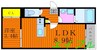 REGALEST TOGO 1LDKの間取り