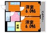 グローバル松島 1Kの間取り