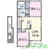 アイリス　パディ 2LDKの間取り