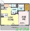 パームツリーＢ 1LDKの間取り