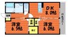 アルモニー 2DKの間取り