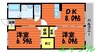 アルモニー 2DKの間取り