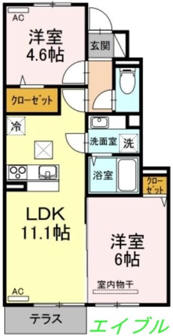 間取図 レガーロⅣ　B棟