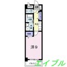 プラシード倉敷 1Kの間取り