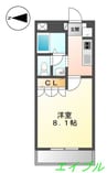 アートメゾン倉敷 1Kの間取り