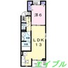エクスペアテ　Ｄ 1LDKの間取り