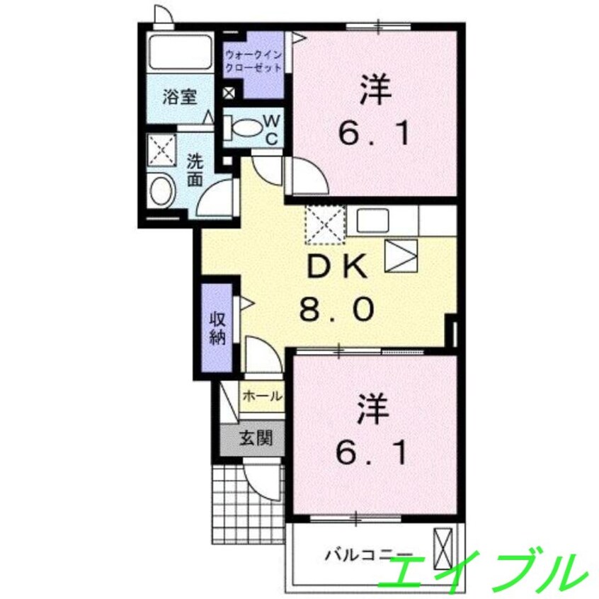 間取図 ディアコート・オリーブ