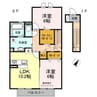 イソミール 2LDKの間取り