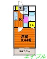 Wisteria 1Kの間取り