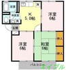 グリーンパーク洲崎 A棟 3Kの間取り