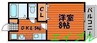 ダンディライオンB棟 1Kの間取り