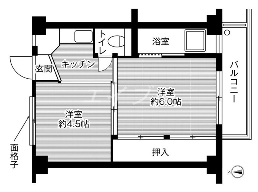 間取図 ビレッジハウス八浜1号棟